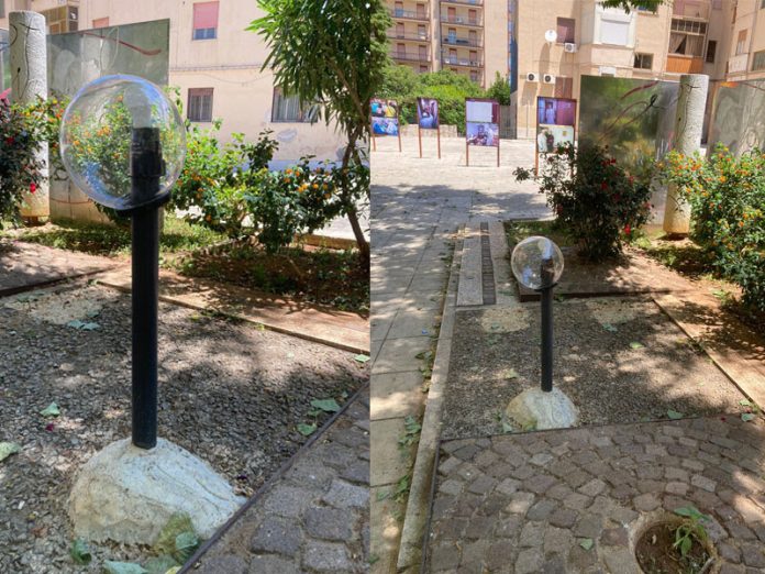 lampioncino vandalizzato