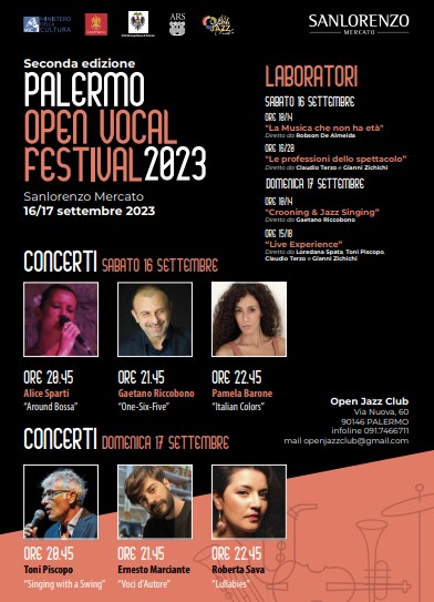 Palermo open vocal festival 2023 locandina