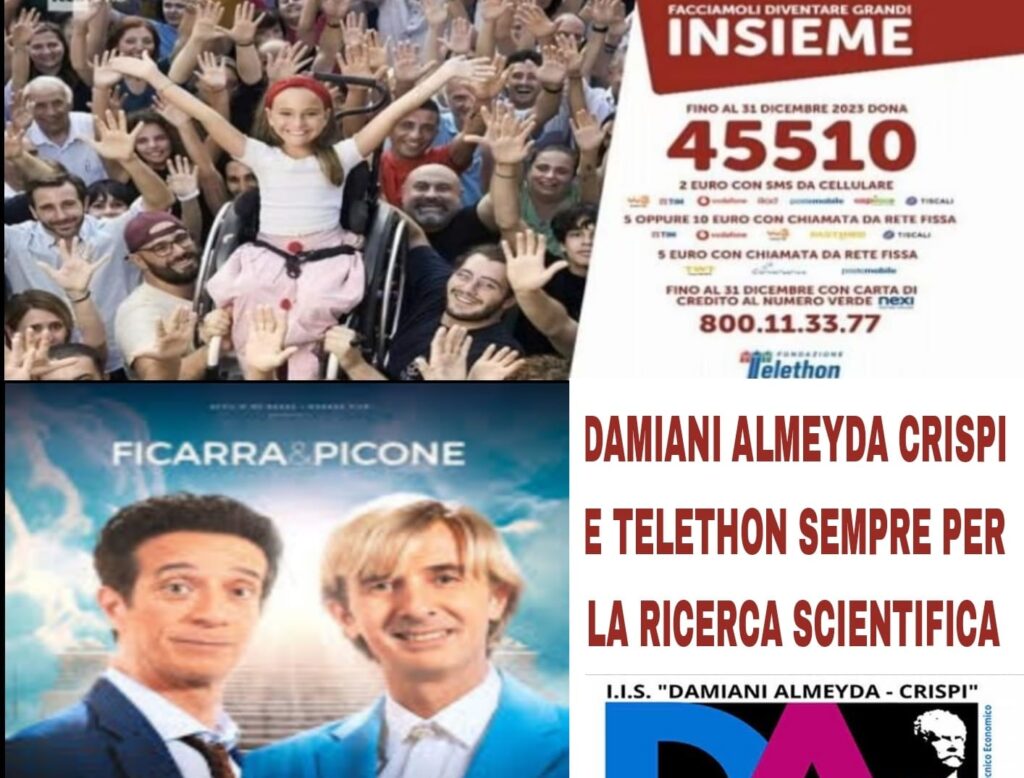 locandina proiezione santo cielo a favore di telethon