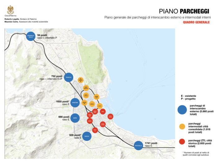 Piano parcheggi.mobilità sostenibile palermo