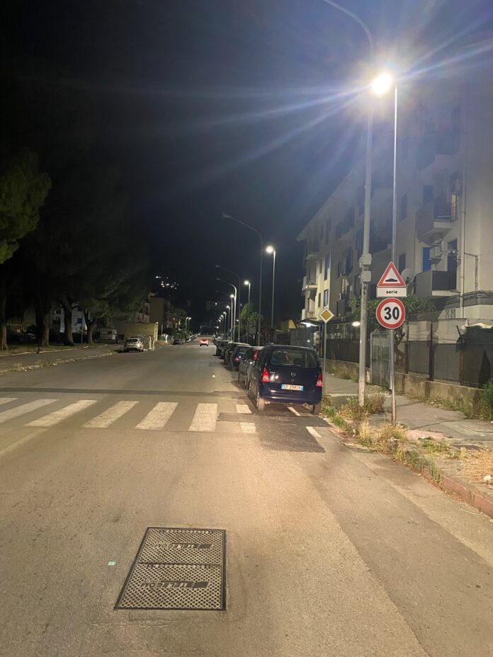 nuova illuminazione via Pantalica